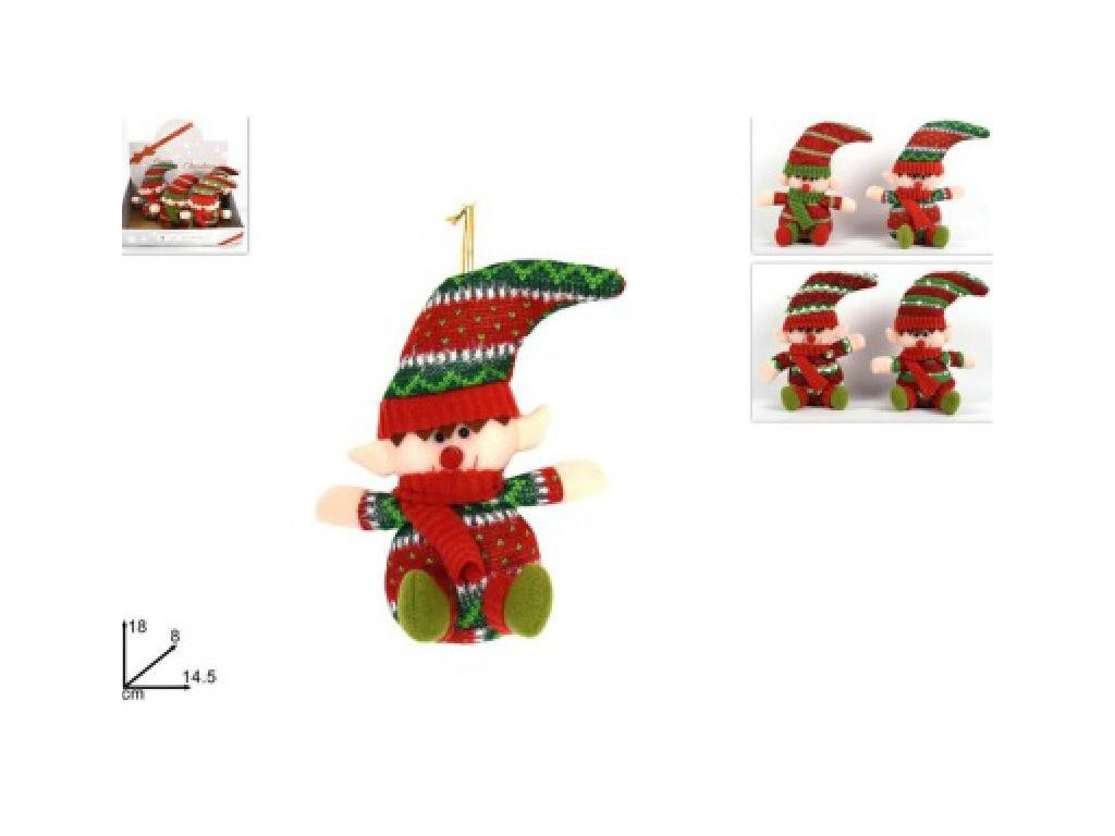 MAKRO - Elf vianočný 18cm rôzne druhy