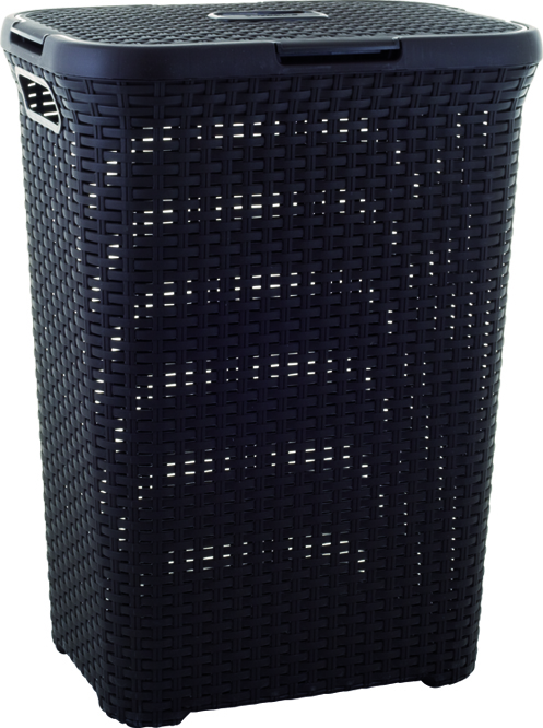 CURVER - Kôš na špinavú bielizeň Rattan 60l 45x34x62cm Tmavohnedý