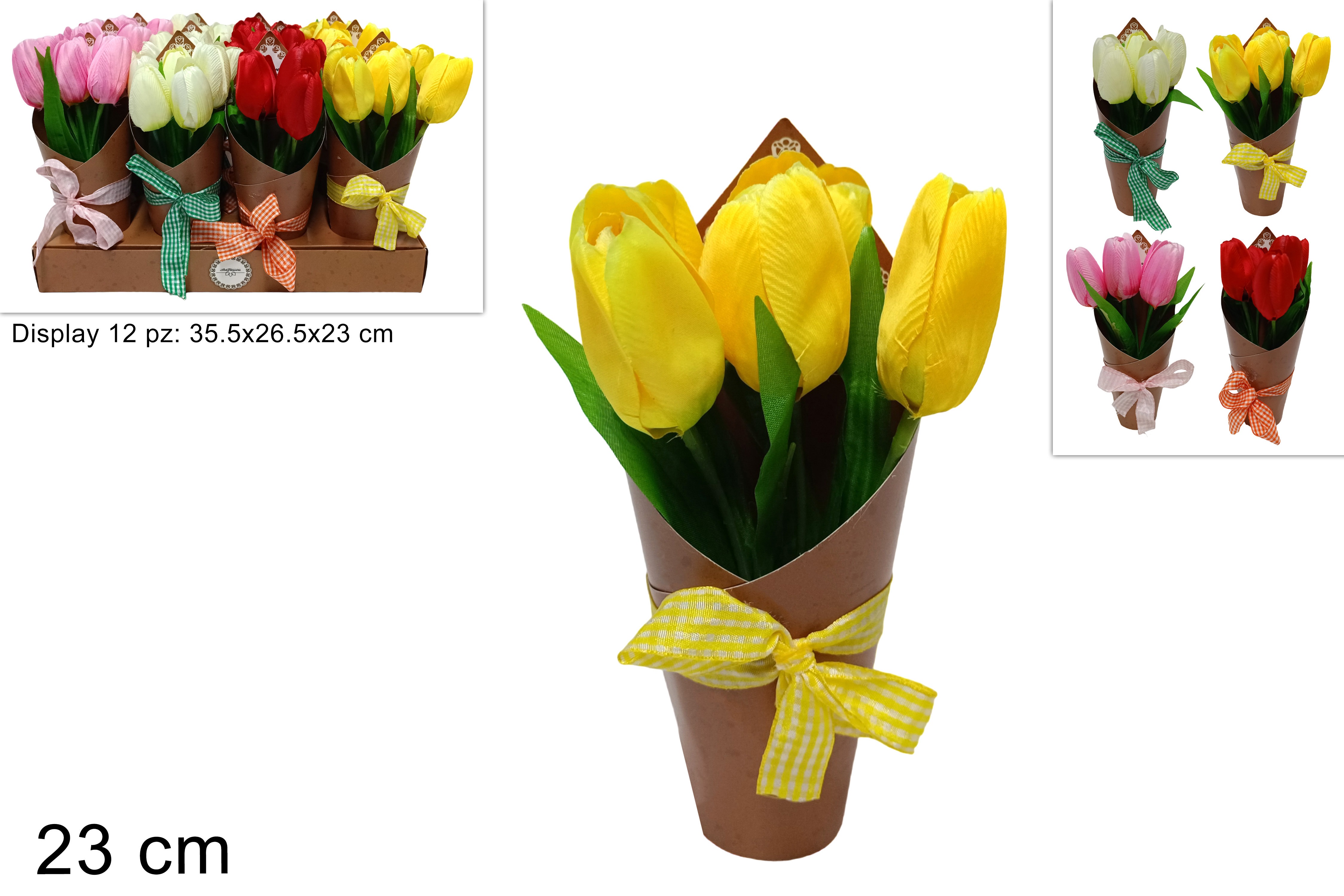 MAKRO - Kytica umelá - tulipány rôzne farby