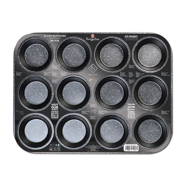 BERLINGER HAUS - Forma muffiny 12ks Black Silver