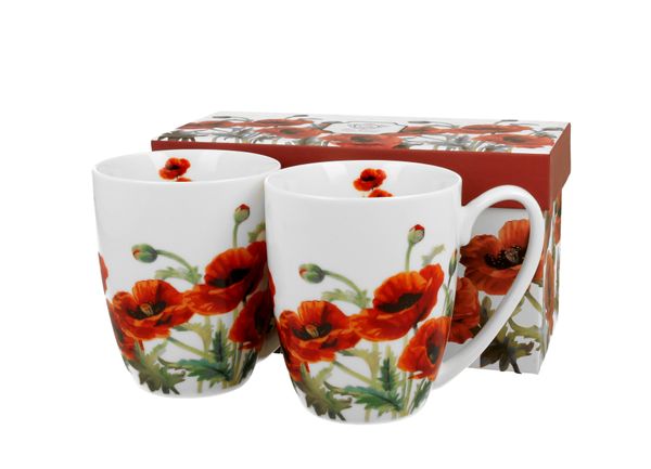 DUO - Hrnček 380ml 2ks Classic Poppies