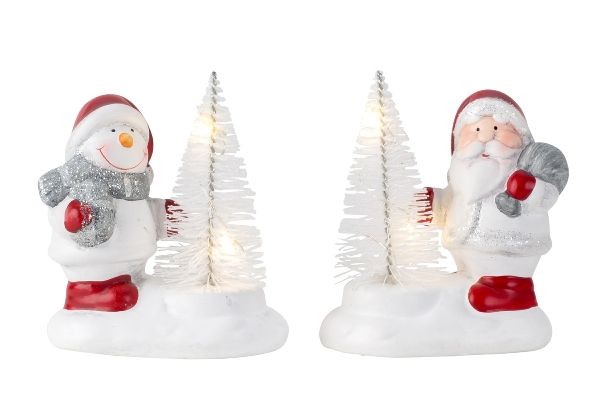 MAKRO - Snehuliak / Santa LED 9,5cm rôzne druhy